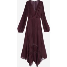 The Kooples Kadın Bordo Elbise