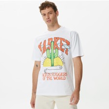 Market Cactus Lovers Erkek Beyaz T-Shirt