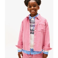 Tommy Hilfiger Corduroy Çocuk Pembe Gömlek