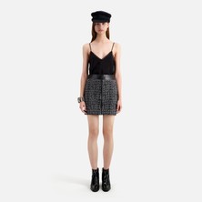 The Kooples Kadın Ekose Siyah Etek