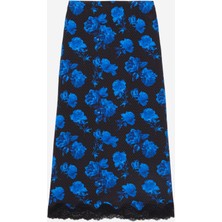 The Kooples Kadın Çiçek Desenli Siyah Etek