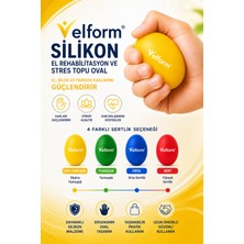 Velform Silikon El Stres ve Rehabilitasyon Topu Oval Egzersiz El Güçlendirme Sarı - Çok Yumuşak
