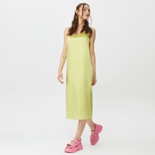 Only Onlmayra Slip Tie Satin Kadın Yeşil Elbise
