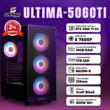 GamingGenTR ULTIMA-5060TI / AMD Ryzen 5 7500F /  ASUS Dual Geforce RTX 5060 Ti 8GB / 16GB Ram / 1TB SSD OEM Paket