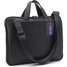 ABESS Premium Hakiki Deri Evrak Çantası - Lüks Gerçek Deri Laptop Çantası - Unisex İnce Tasarım 15.6 İnç Uyumlu (A5276S) | İş & Ofis