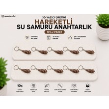 Reva Store Revastore.3d Hareketli Su Samuru Figürlü 3D Baskı Anahtarlık 10'lu Paket – Esnek Dekoratif Anahtarlık, Hediyelik Anahtarlık