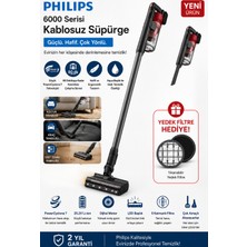 Philips 6000 Serisi Aqua Kablosuz Dikey Süpürge – Kuru Temizlik, LED Başlık, Yedek Filtre Hediyeli