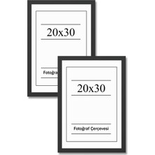 Empressco Şık Siyah 20X30 Diploma ve Belge Çerçevesi, 2'li Set, Modern Tasarım