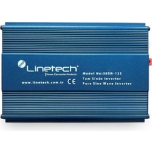 Linetech Tam Sinüs Invertör 12V 300W Pure Sine Wave Inverter (30SN-12E)