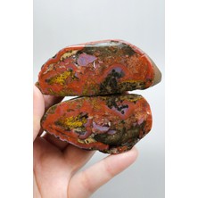 Healcrystal Canlı Jasper Kırmızı, Kırık Oker Sarısı ve Lavanta Leylak Siyah Deniz Akik