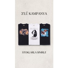 Freeyez 3 Lü Baskılı Ekonomik Tshirt 3ü Birarada