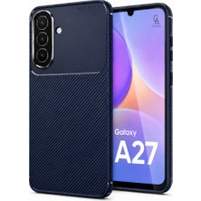 Wowacs Samsung Galaxy A27 Uyumlu Kılıf Karbon Tasarım Kamera Korumalı Silikon Telefon Kılıfı Kapak