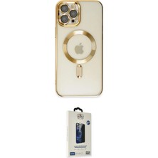 Marsilyan™- iPhone 12 Pro Max Kılıf Nova Işık Özel Seri - Siyah Bilvis Hayalet Cam Ekran Koruyucu
