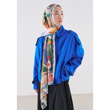 Fresh Scarfs Floral Fiesta Desen Rami Viskon Şal Yeşil