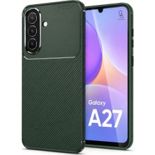 Wowacs Samsung Galaxy A27 Uyumlu Kılıf Karbon Tasarım Kamera Korumalı Silikon Telefon Kılıfı Kapak
