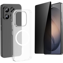 Tekno Grup Xiaomi 17T Mika Kamera Korumalı M-Safe Şarj Özellikli Şeffaf Sert Pc London Kapak + Hayalet Ekran Koruyucu