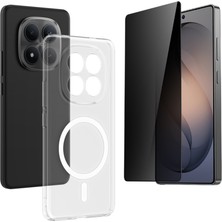 Tekno Grup Xiaomi Redmi Note 15 Pro 4g Mika Kamera Korumalı M-Safe Şarj Özellikli Şeffaf Sert Pc London Kapak + Hayalet Ekran Koruyucu