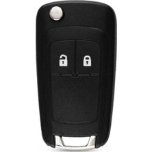 Autohan Keys Astra J, Insignia, Corsa E Için 2 Butonlu Anahtar Kabı, Siyah, Anahtar Kasası