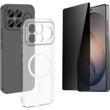 Tekno Grup Xiaomi Poco F8 Ultra Mika Kamera Korumalı M-Safe Şarj Özellikli Şeffaf Sert Pc London Kapak + Hayalet Ekran Koruyucu