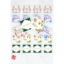 Zipzap Hayırlı Ramazanlar Ramazan Telefon Laptop Bullet Journal Yapışkanlı Folyo Sticker Paketi (20 Adet)
