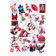 Zipzap Hazbin Hotel Anime Animasyon Alastor Laptop Bullet Journal Yapışkanlı Folyo Sticker Paketi (21 Adet)