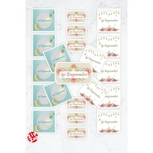 Zipzap Iyi Bayramlar Bayram Laptop Bullet Journal Yapışkanlı Folyo Sticker Paketi (21 Adet)