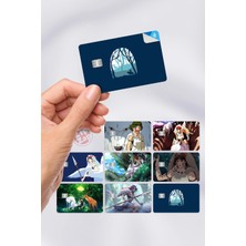 Zipzap Mononoke Hime Kart Kaplama Sticker 8 Adet Prenses Mononoke