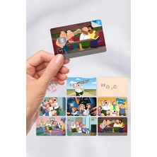 Zipzap Family Guy Çizgi Dizi Kart Kaplama Yapışkanlı Folyo Sticker (8 Adet)