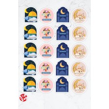 Zipzap Hayırlı Ramazanlar 2 Ramazan Telefon Laptop Bullet Journal Yapışkanlı Folyo Sticker Paketi (20 Adet)
