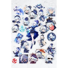 Zipzap Lady Furina Genshin Impact Anime Gacha Yapışkanlı Folyo Sticker Paketi (23 Adet)