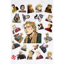 Zipzap Vinland Saga Anime Telefon Laptop Bullet Journal Yapışkanlı Folyo Sticker Paketi (23 Adet)