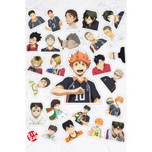 Zipzap Haikyuu Anime Telefon Laptop Bullet Journal Yapışkanlı Folyo Sticker Paketi (25 Adet)