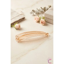 Cinderella Bal Renkli Minimalist Muz Toka 12CM - Pratik At Kuyruğu Toplama Kıstırmalı Klipsli Saç Topuz Tokası