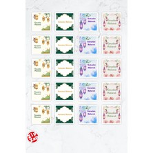 Zipzap Ramadan Mubarak 2 Ramazan Telefon Laptop Bullet Journal Yapışkanlı Folyo Sticker Paketi (20 Adet)