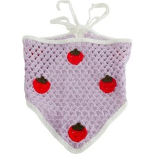Marsilyan Çilek Örme Bohem Bandana