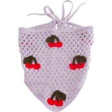 Marsilyan Kiraz Örme Bohem Bandana
