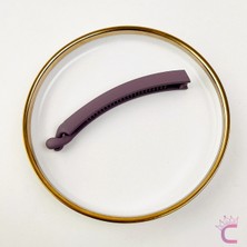 Cinderella Mürdüm Soft Mat Renkli Klasik Minimal Kadın Muz Toka 11CM - Kıstırmalı Klipsli Saç Topuz Tokası