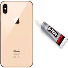 Uslucan Alışveriş iPhone Xs Max Arka Pil Kapağı ve Yapıştıcı Hediye