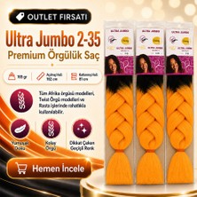 Elma Shop 3 Paket / Afrika Örgüsü ve Rasta Için Sentetik Ombreli Saç 2/35