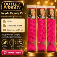 Elma Shop 3 Paket / Afrika Örgüsü ve Rasta Için Sentetik Saç Pınk