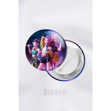 Zipzap Kpop Demon Hunters K-Pop Çanta Süsü Rozet Iğneli Buton Rozet Seti (1 Adet)