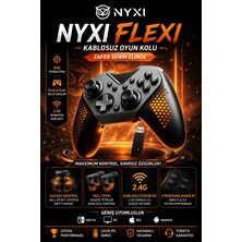 Nyxı Flexi Modüler Kablosuz Oyun Kolu Hall Effect Drift Yapmaz 1000Hz Pc Switch Ios Android Uyumlu Siyah Gamepad