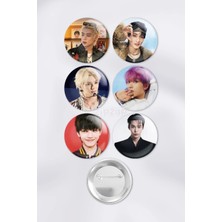 Zipzap Nct Çanta Süsü Rozet Iğneli Buton Rozet Seti (6 Adet) Jaehyun Taeyong Mark Haechan Jaemin Doyoung