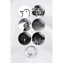 Zipzap Oyasumi Punpun Goodnight Punpun Çanta Süsü Rozet Iğneli Buton Rozet Seti (6 Adet)