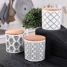 The Vivia Keramika Ares Saklama Kabı 12 cm 3 Adet