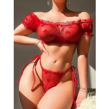 Veraura Lifestyle Closet Kırmızı   Sütyen Külot Takım