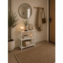 Pema Home %100 Mdf Modern Minimalist 3 Raflı Çok Amaçlı Dekoratif Düzenleyici Kitaplık
