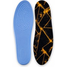 Black Flex Blackflex Dynamic Gold Memory Foam Darbe Emici Digital Baskılı Hafızalı Erkek Iç Tabanlık