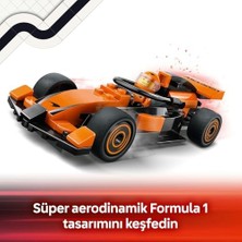 The Vivia City Mclaren Yarış Arabalı F1 Sürücüsü 60442-6 Yaş ve Üzeri Çocuklar Için Mini Yarış Arabası Içeren Yaratıcı Oyuncak Yapım Seti, Doğum Günü Hediyesi (86 Parça)