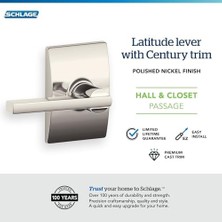 The Vivia Century Collection Latitude Giriş Kolu Anahtar ile 1 Paket Parlatılmış Nikel